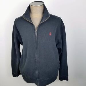 Polo Ralph Lauren Mens XXL Full Zip Sweatshirt  Sweater Jacket-Black